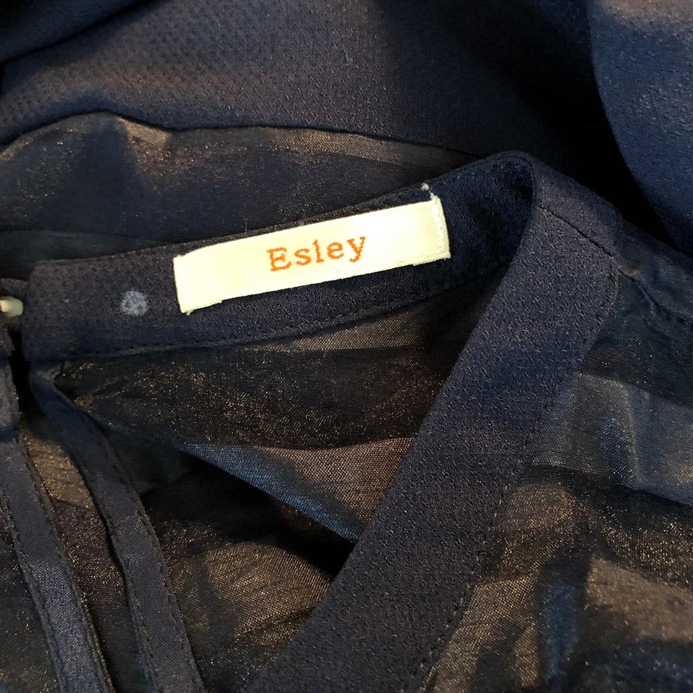 Esley Illusion Organza-Paneled A-line Dress - Picture 4 of 8